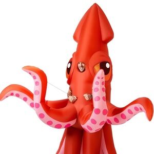 Inflatable Squid Costume - Red and Pink